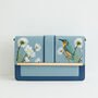 Embroidered Kingfisher Blue Cross Body Bag, thumbnail 3 of 7