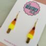 Rainbow Rocket Ice Lolly Glitter Statement Earrings / Summer Party Gift / Bright Statement Jewellery / Handmade Accessories, thumbnail 3 of 5