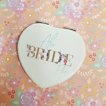 Bride To Be Personalised Pocket Mirror, 2 of 7