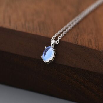 Moonstone Pendant Necklace In Sterling Silver, 6 of 10