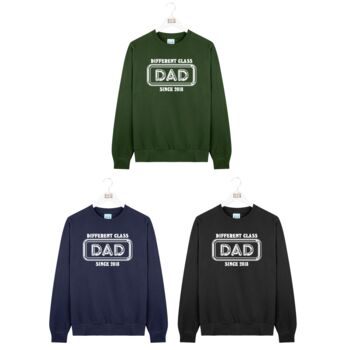 Personalised Since Year 'Different Class Dad' Jumper, 2 of 6