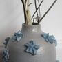 Handmade Ceramic Piped Vase In Blue, thumbnail 3 of 5