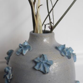 Handmade Ceramic Piped Vase In Blue, 3 of 5