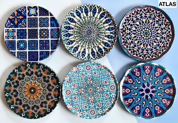 Set Of Six Mediterranean Design Drink Coasters | Gifts, 5 of 12