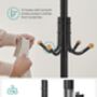 Coat Stand Metal Coat Rack With 12 Hooks Four Legs, thumbnail 6 of 11