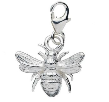 Sterling Silver Garden Bee Charm, 4 of 9