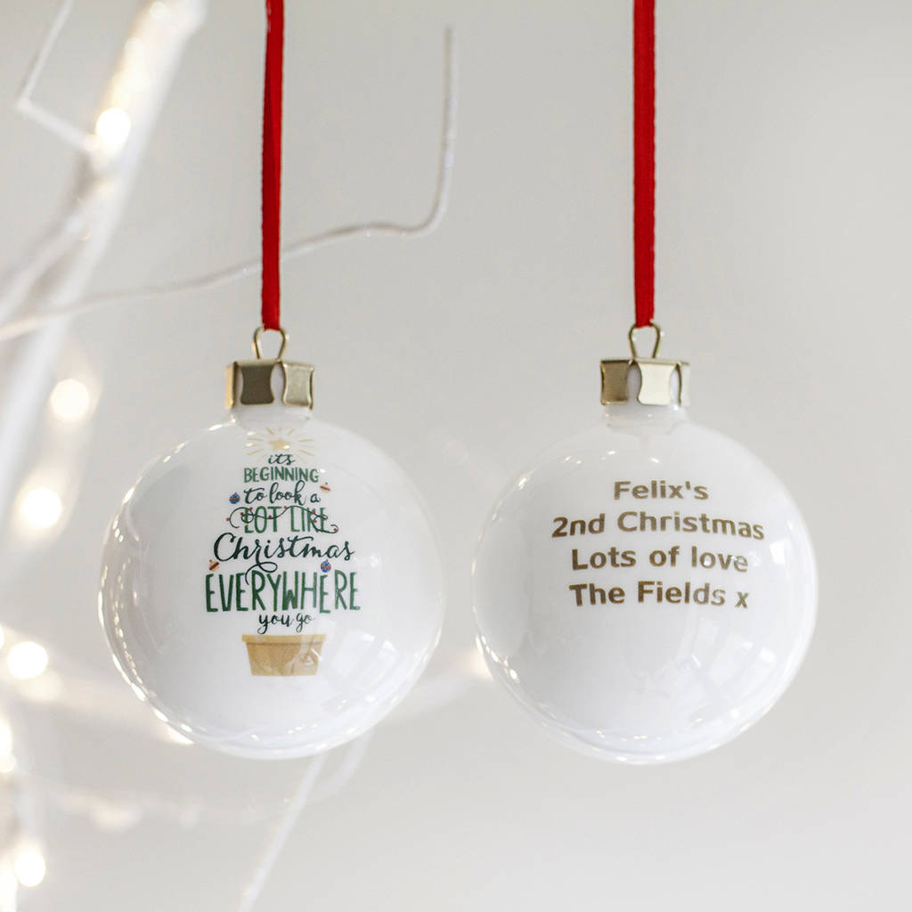 Personalised Christmas Tree Bauble By Jonny's Sister