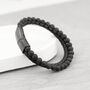 Personalised Men's Woven Duo Black Bracelet, thumbnail 7 of 8