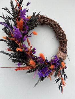 Dried Flower Halloween Wreath, 5 of 7