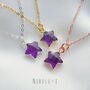 February Birthstone Amethyst Star Necklace, thumbnail 3 of 11