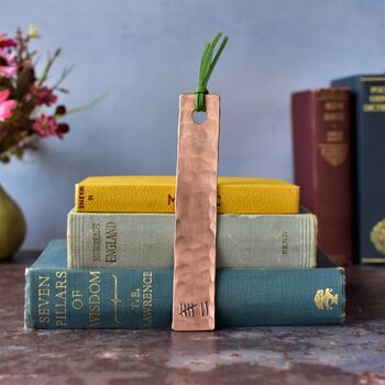 7th Anniversary Solid Copper Metal Bookmark, 7 of 12