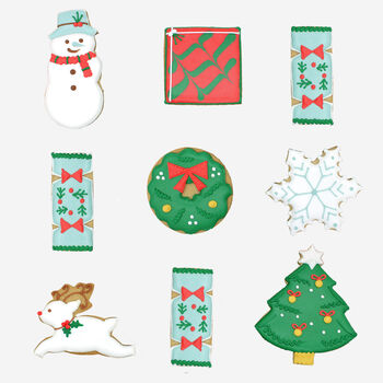 Biscuiteers Hand Iced Personalised Merry And Bright Tin, 4 of 6