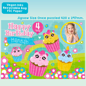 Personalised Birthday Cupcake Jigsaw Puzzle, 2 of 10