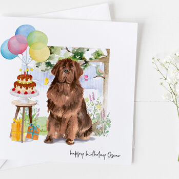 Newfoundland Dog Birthday Card, Pet Card ..7v22a, 2 of 4