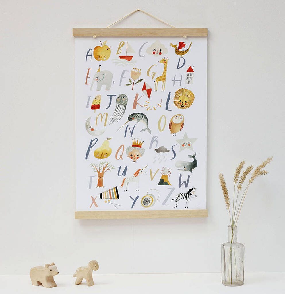 Alphabetty Alphabet Illustrated Print By Atlas Mae Notonthehighstreet Com