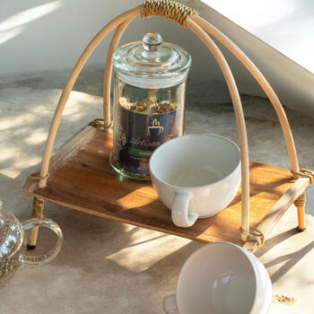 Sustainable Coconut Leaf Tea Stand Gift For Tea Lovers, 2 of 5