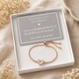 Mother And Daughter Crystal Heart Drawstring Bracelet, thumbnail 4 of 5