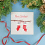 Personalised Mice Christmas Stocking Card, thumbnail 3 of 6