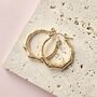 Bamboo Creole Hoop Earrings 18ct Gold Plated, thumbnail 1 of 4