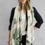 Monogrammed Water Colour, Gold Detail Scarf, thumbnail 9 of 12