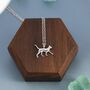 Cat Pendant Necklace In Sterling Silver, thumbnail 2 of 12