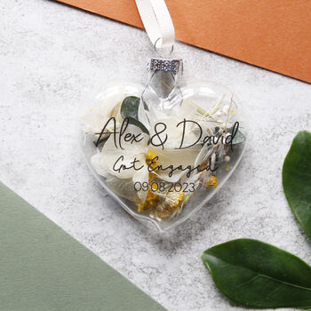 Anniversary Floral Glass Bauble Keepsake, 5 of 8