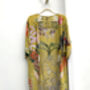 Silk Kimono Jacket 'Enticement' Print Vibrant Yellow, thumbnail 3 of 6
