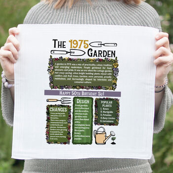 Personalised Handkerchief Pair Gift For Gardeners All Years Available, 4 of 9