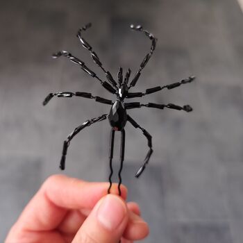 Handmade Spider Hair Pin In Black, 2 of 9