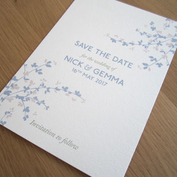 Delicate Foliage Save The Date Card, 5 of 10