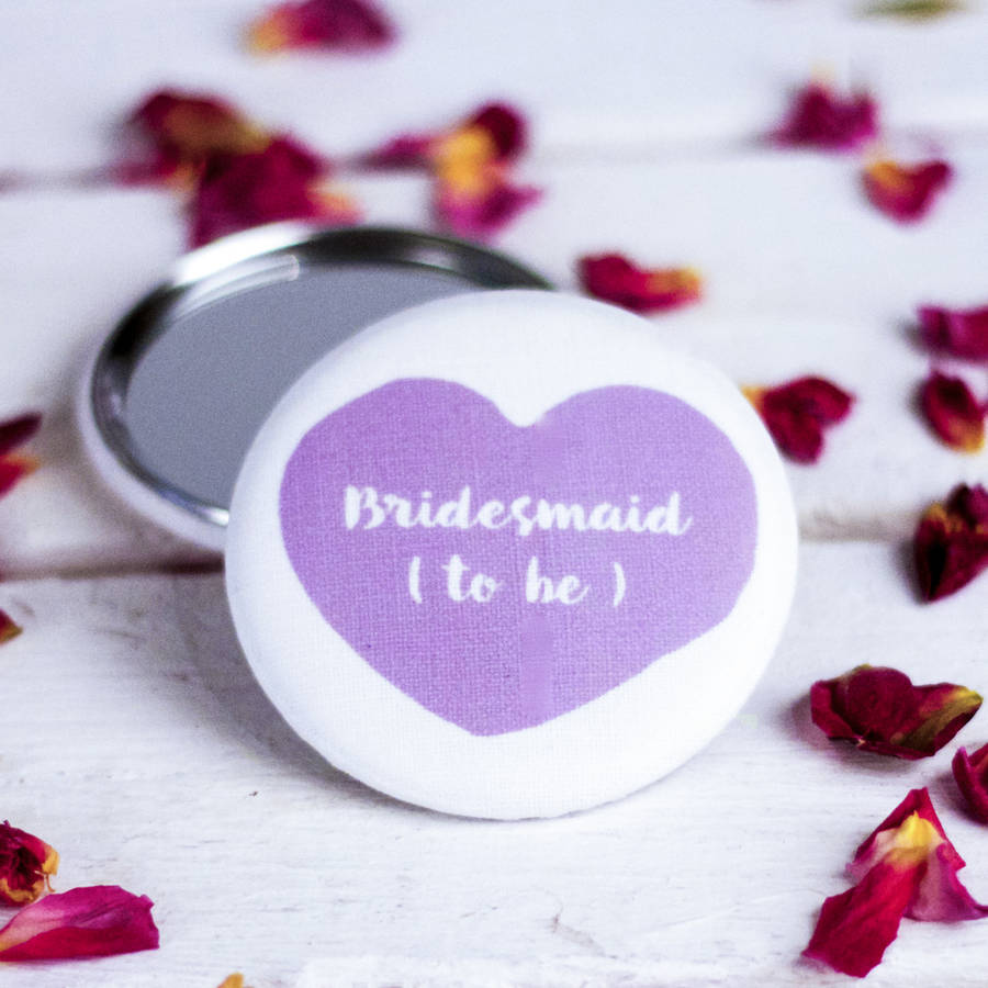 personalised bridesmaid gift mirror by snapdragon
