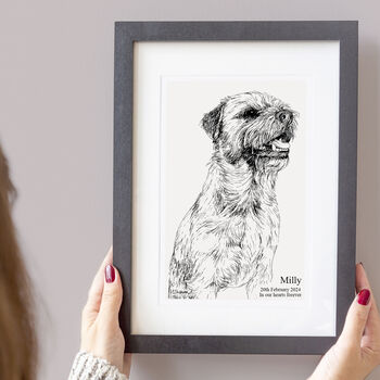 Personalised Dog Line Drawing, 5 of 10
