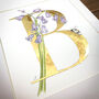 B Is For Bluebell Illuminated Flower Letter, thumbnail 3 of 6