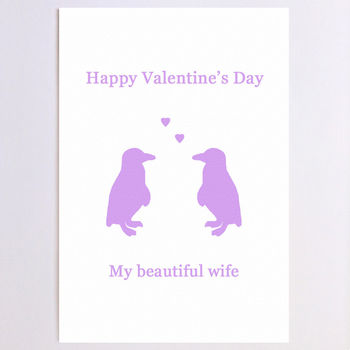 Personalised Penguins Valentine's Day Card, 5 of 8