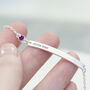 Personalised Silver Birthstone Crystal Bracelet, thumbnail 12 of 12