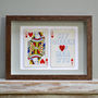 Queen Of Hearts Vintage Playing Card Print, thumbnail 4 of 6