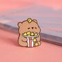 Popcorn Bear Pin | Cute Pin Badge, thumbnail 6 of 7