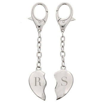 Personalised Initials Two Hearts Keyring, 4 of 4