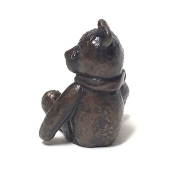 ‘Monty’ Solid Bronze Miniature Teddy Bear In Gift Box, 3 of 5