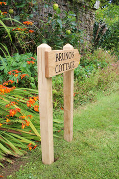 Wooden Engraved Directional Driveway Sign Pointing, 11 of 12