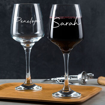 Personalised Engraved Wine Glass Gift For Wife Girlfriend, 6 of 6