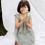 Mint Embroidered Cotton Gauze Children's Dress, thumbnail 4 of 4