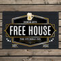 Personalised Free House Black Metal Sign, thumbnail 2 of 3