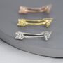 Arrow Cz Crawler Earrings In Sterling Silver, thumbnail 3 of 12