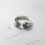 Sterling Silver Adjustable Hug Ring, thumbnail 4 of 5
