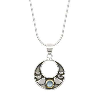 Moon Phase Men's Silver Necklace, 4 of 8