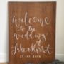 Large Wooden Wedding Welcome Sign, thumbnail 2 of 3