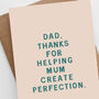'Perfection' Father's Day Card, thumbnail 2 of 3