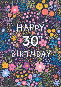 30th Birthday Card For Women, Floral 30th Card, For Her, 3 of 3