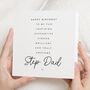 Step Dad Birthday Card Son Or Daughter, thumbnail 1 of 7